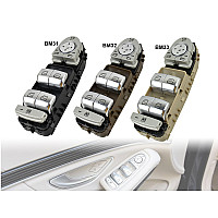 Πάνελ τριών διαφορετικών χρωμάτων με ασημιά κουμπιά για ηλεκτρικά παράθυρα Mercedes C W205 GLC X253 W253 - BM31-BM32-BM33